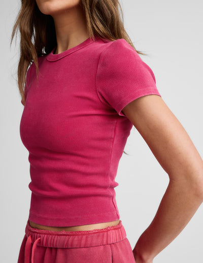 On Repeat Rib Baby Tee