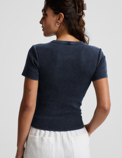 On Repeat Rib Baby Tee