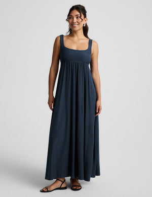 navy blue maxi dress summer Tiered Dress Women Horkkom Summer V Neck Maxi Dresses Solid Color Short Sleeve Pleated A Line Dresses Navy 2XL, Women's, Blue