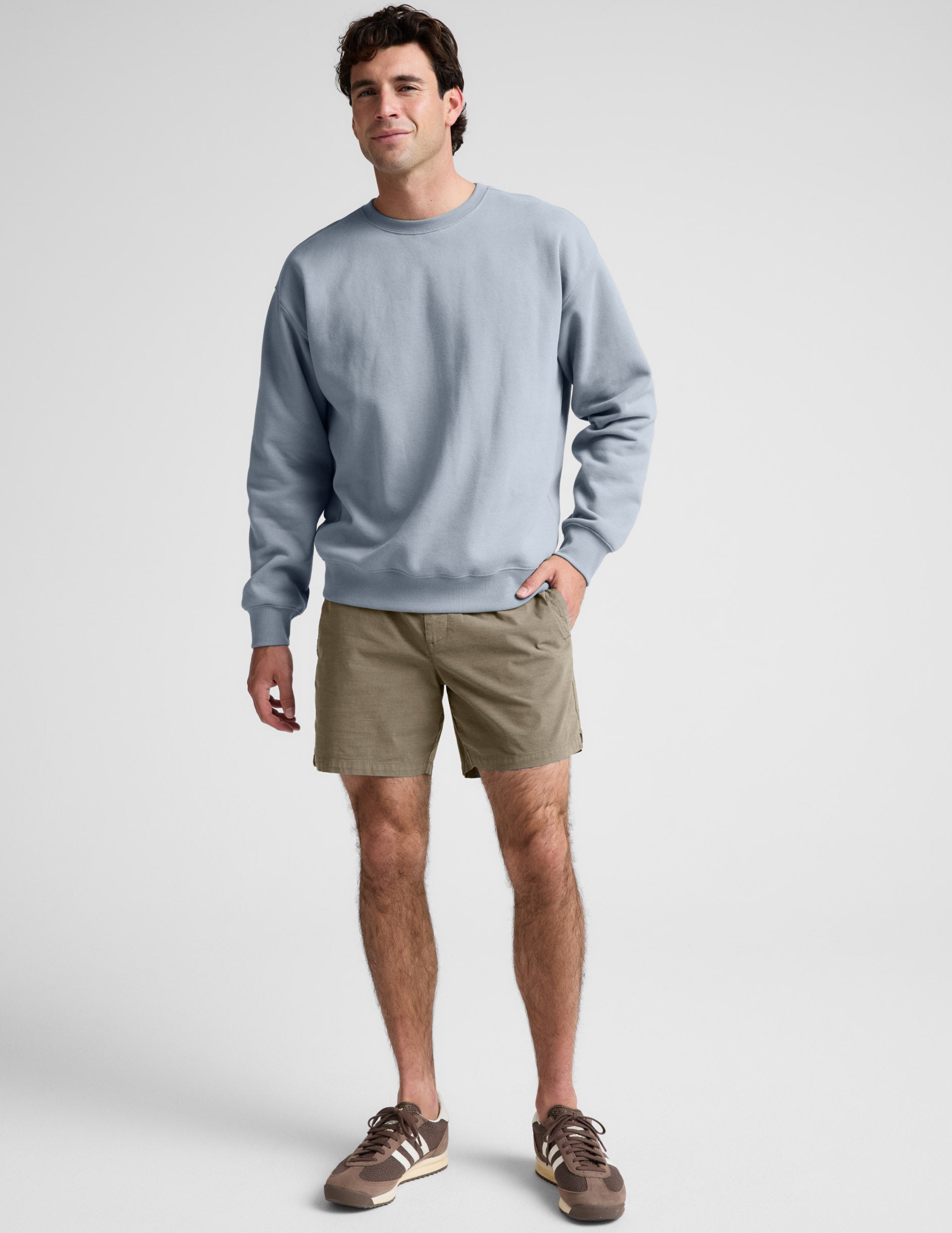 Men's Casual Elastic Waist Saturday Shorts - Mushroom | Beyond Yoga