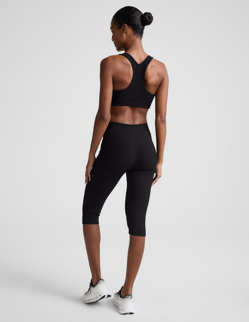 Impulse Ribbed V-Waist Pedal Pusher Legging