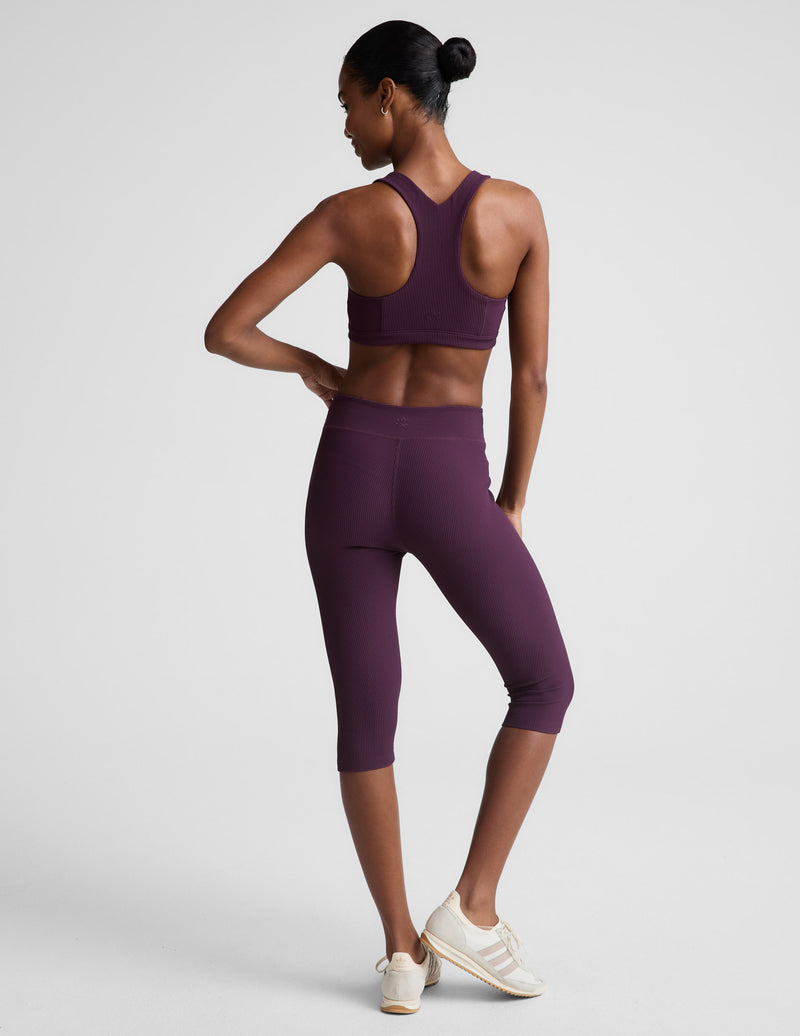 Impulse Ribbed V-Waist Pedal Pusher Legging