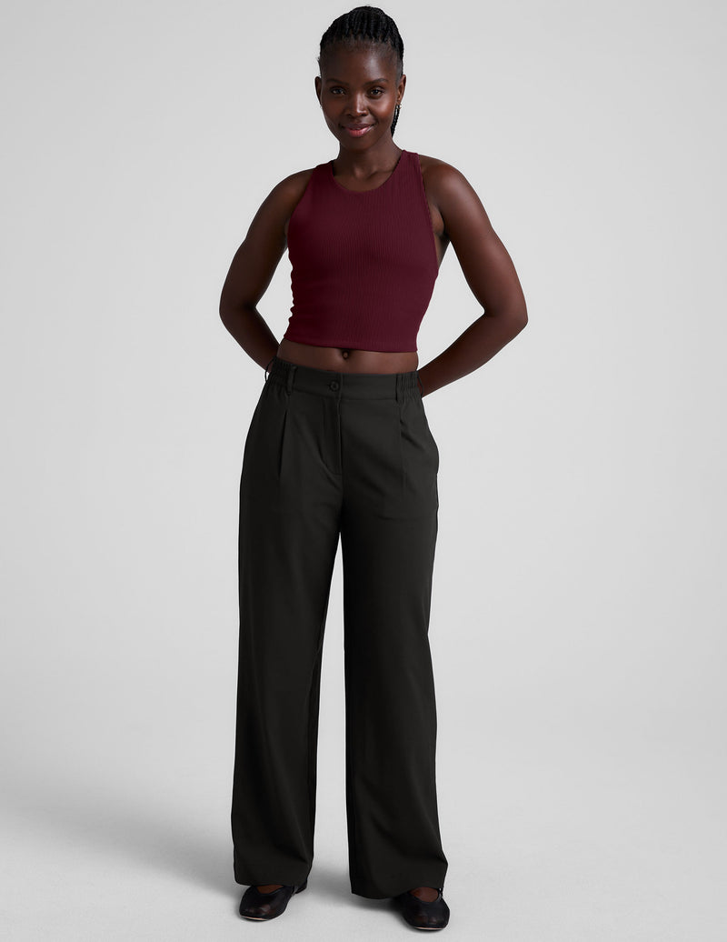 Refocus Ribbed Cropped Tank