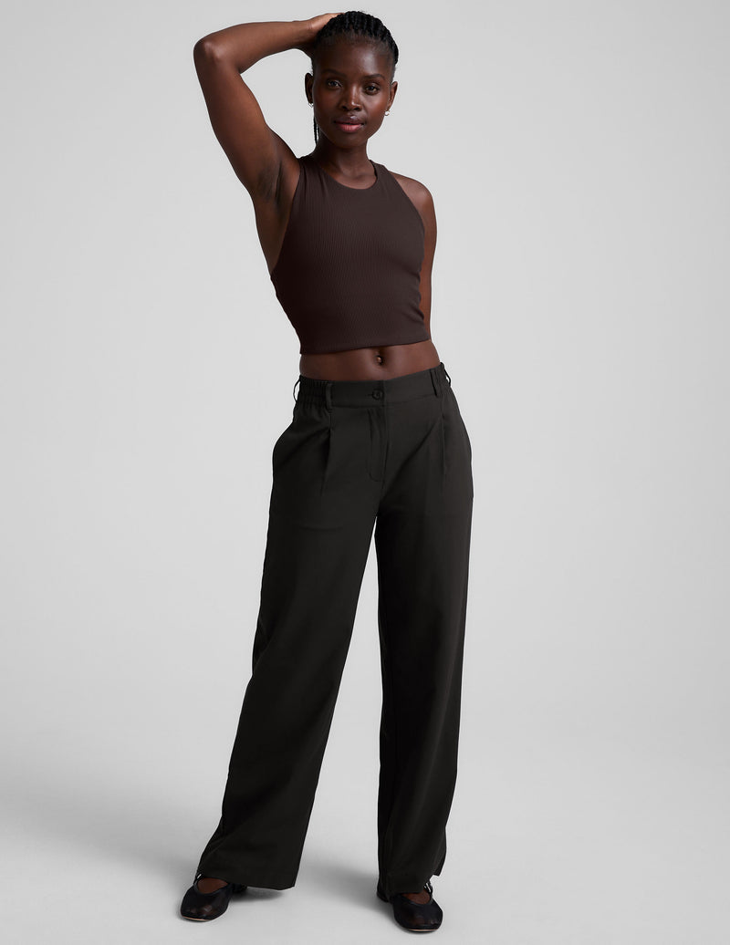 Refocus Ribbed Cropped Tank