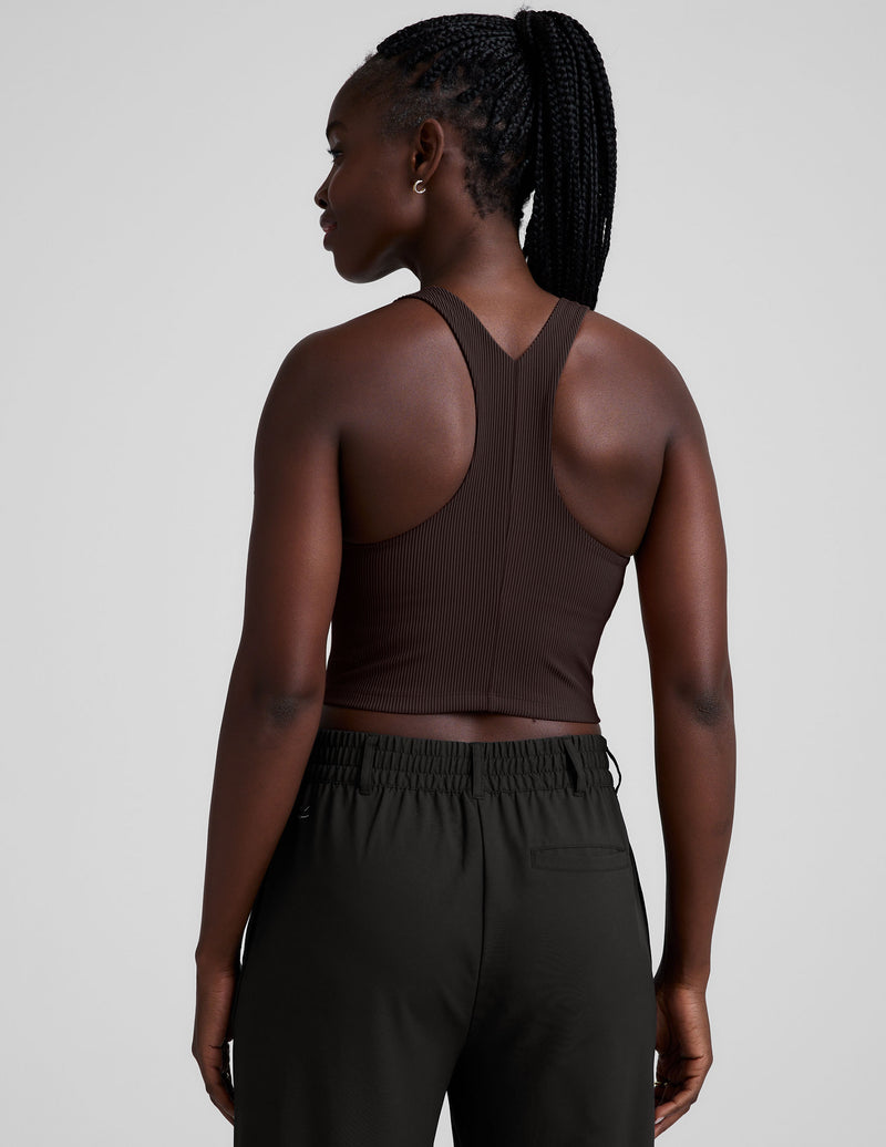 Refocus Ribbed Cropped Tank