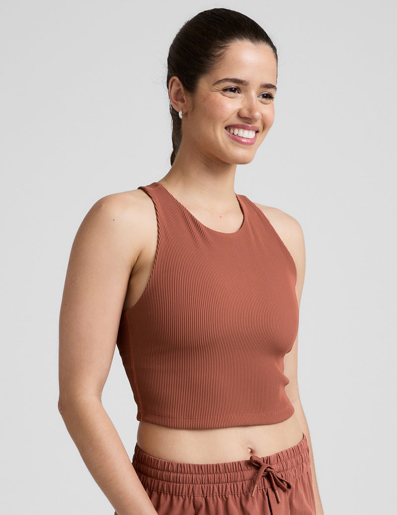 Refocus Ribbed Cropped Tank