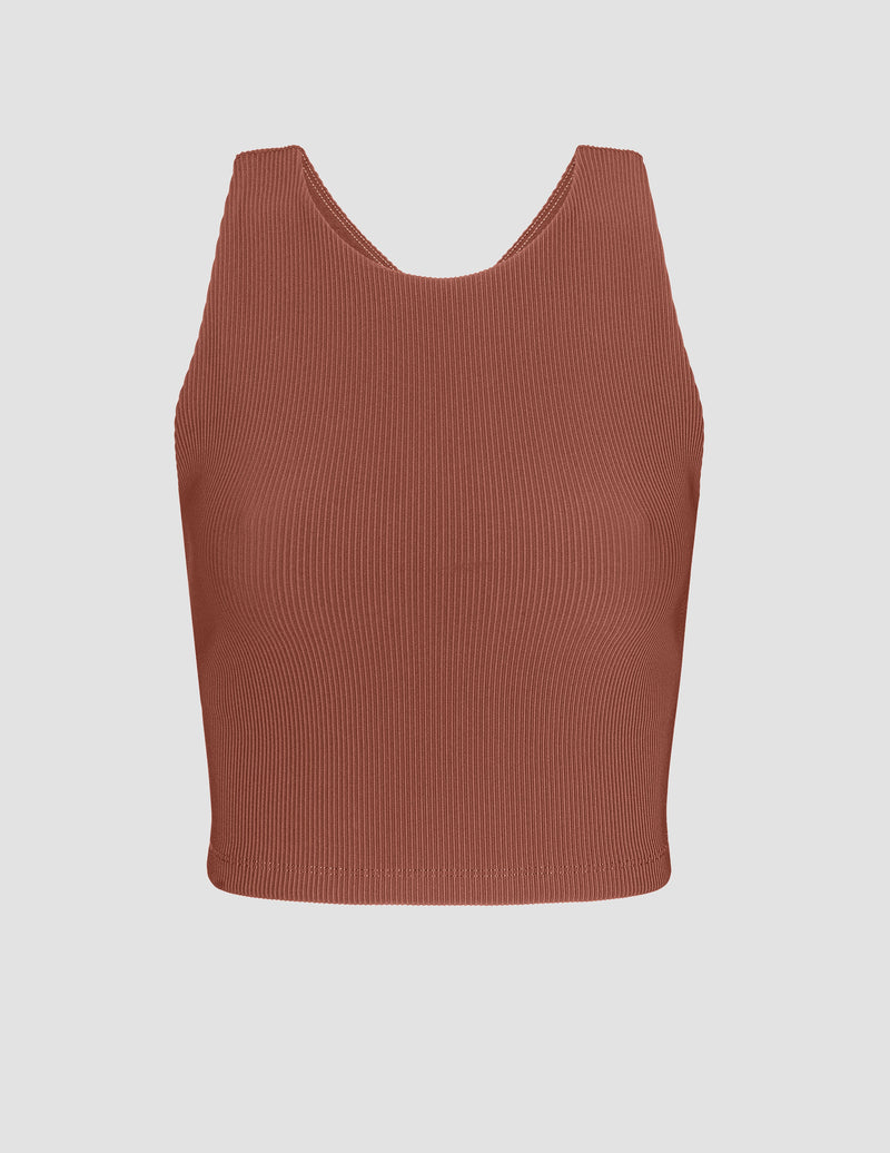 Refocus Ribbed Cropped Tank