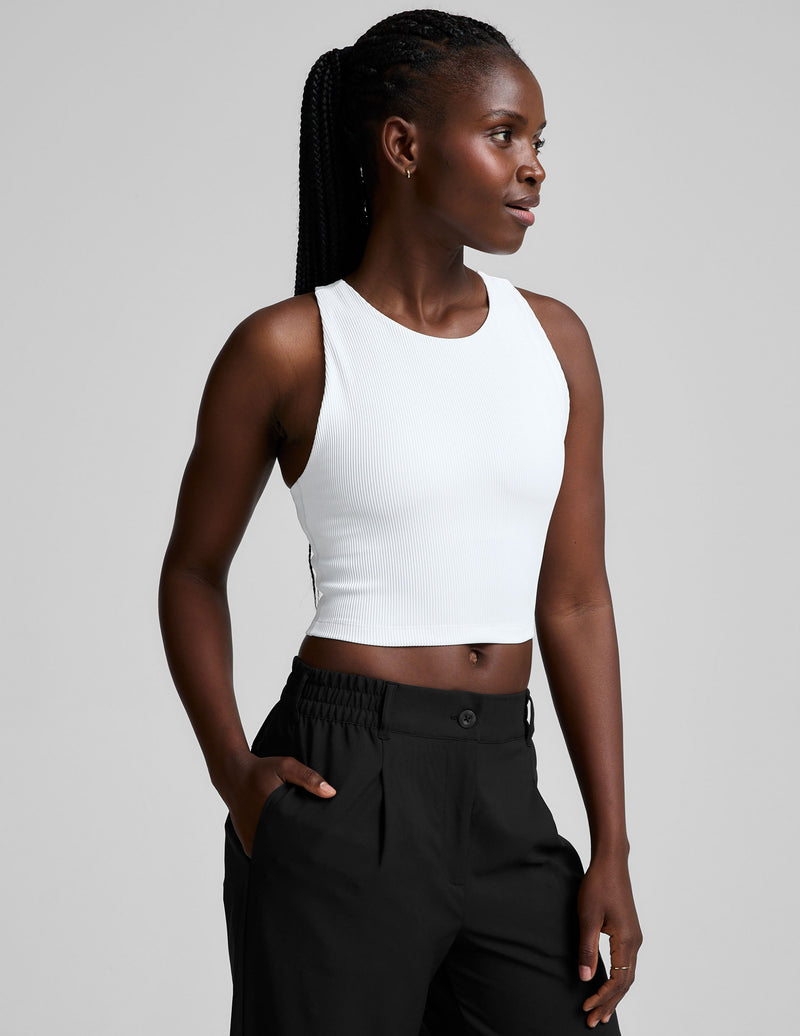 Refocus Ribbed Cropped Tank