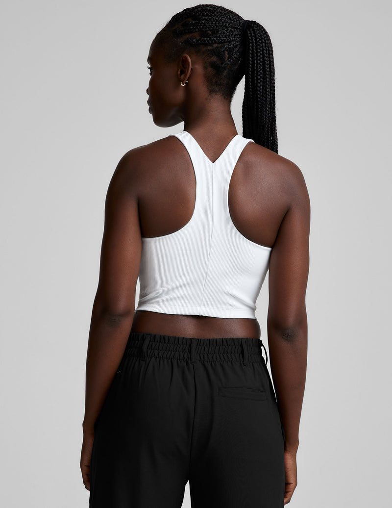 Refocus Ribbed Cropped Tank