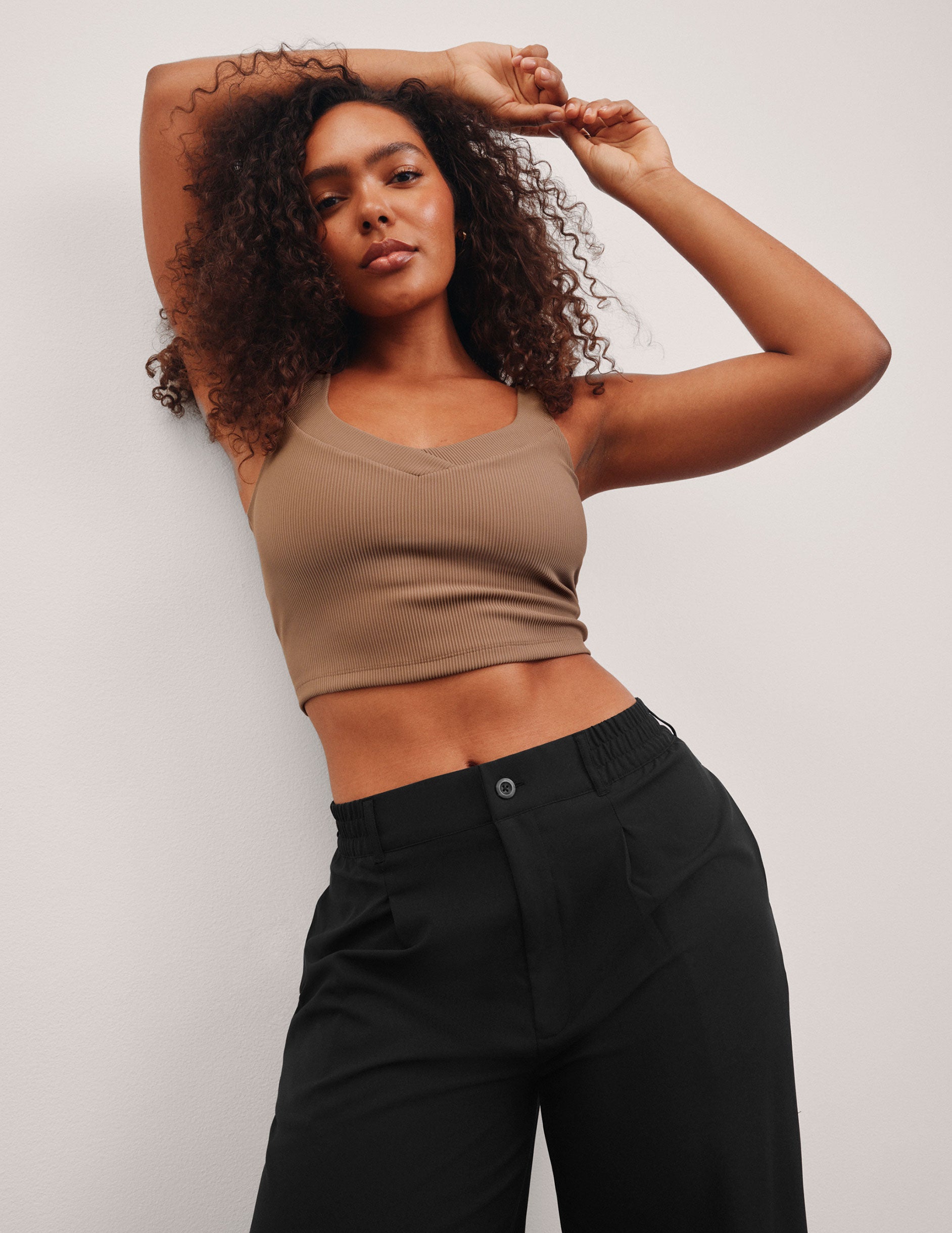 Impulse Ribbed Cropped Tank