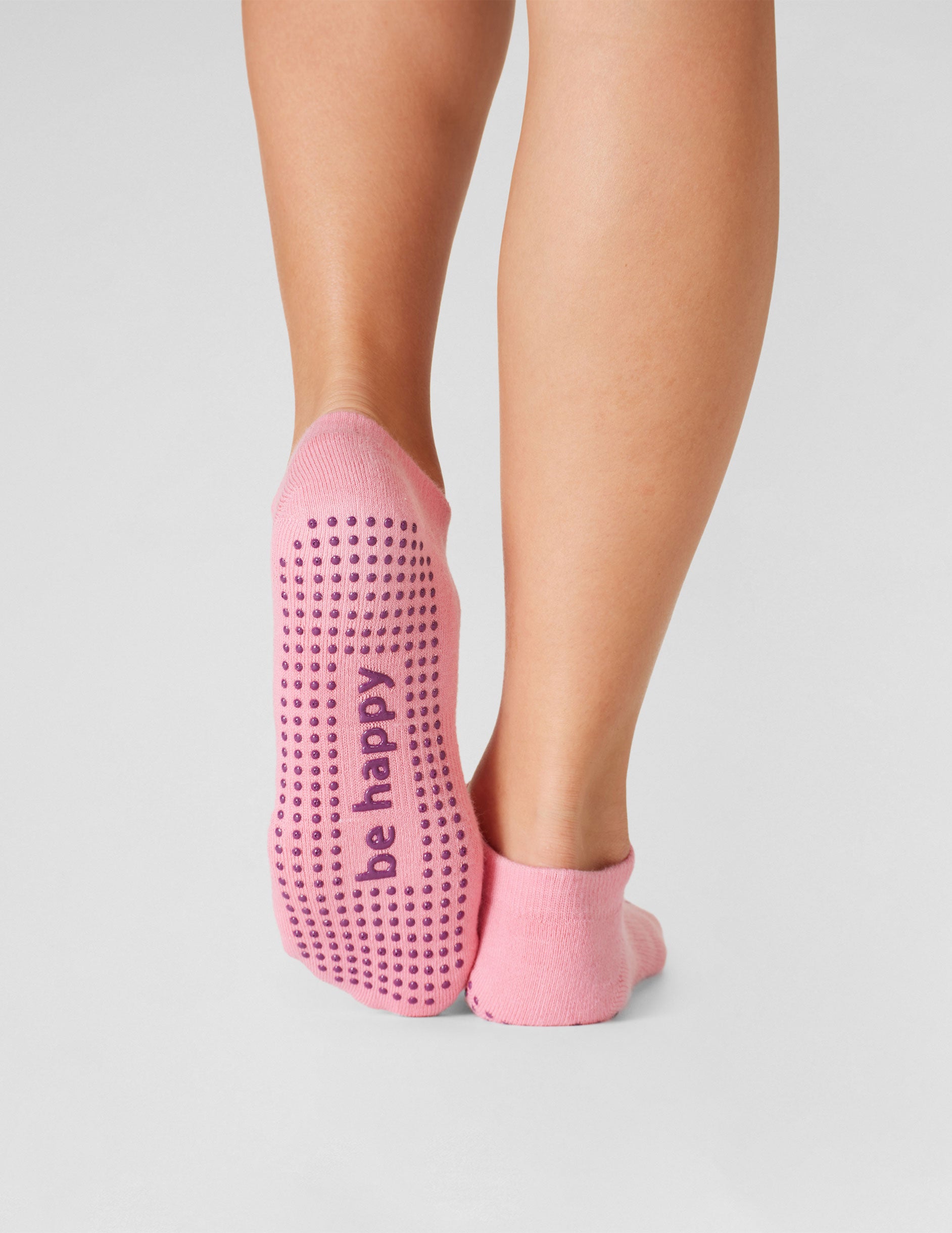 pink crew ankle socks.