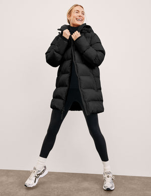 Warm Up Hooded Long Puffer Jacket