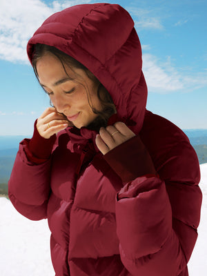 Warm Up Hooded Long Puffer Jacket