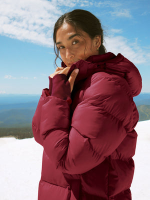 Warm Up Hooded Long Puffer Jacket