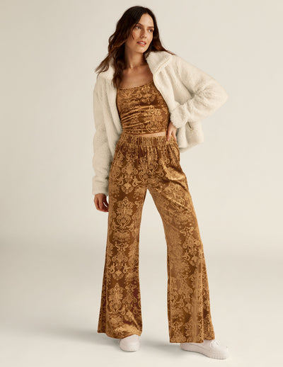 brown printed velvet 31