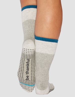 Sticky Be Thankful Crew Grip Socks
