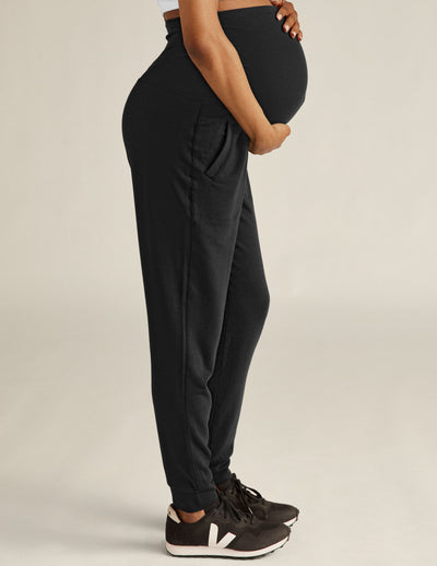 Black Maternity Sweatpant with Pockets