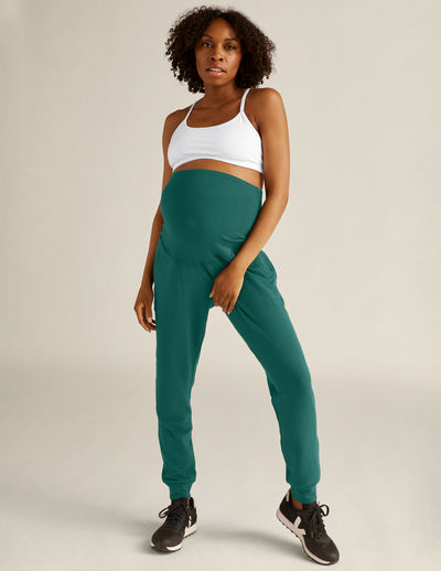 green maternity sweatpants