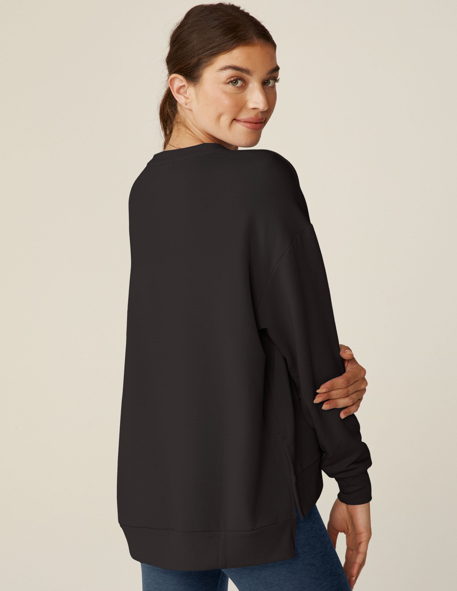 black long sleeve pullover. 