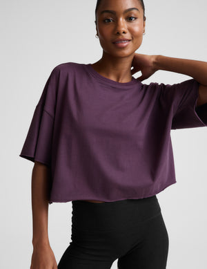 SoftKnit Better Than Ever Cropped Cotton Tee