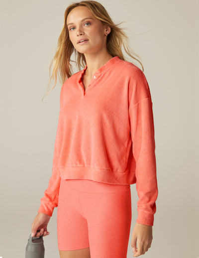 pink long sleeve top