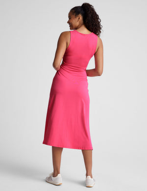 dw pink dress Beyond Yoga Around The World Front Twist Dress