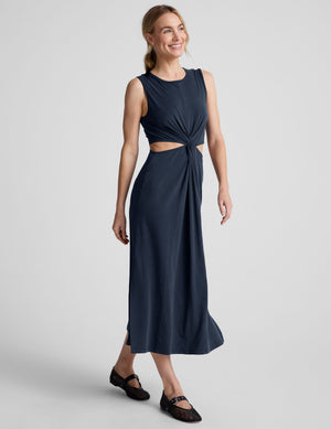 Beyond Yoga Around The World Front Twist Dress Nocturnal Navy Xs Beyond Yoga Around The World Front Twist Dress Nocturnal Navy Xs