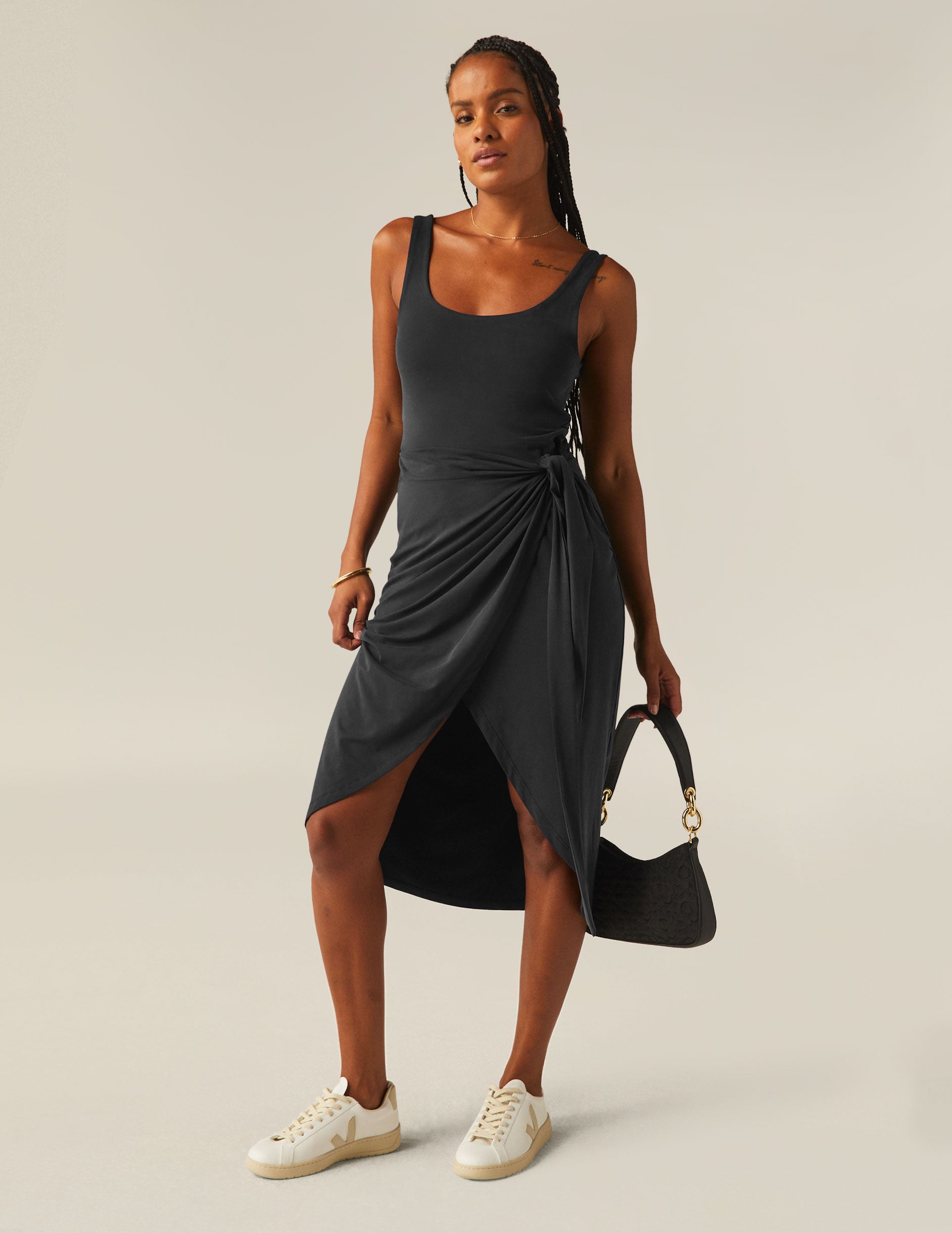 Beyond Yoga Women's Intrigue Midi Dress Black / XL