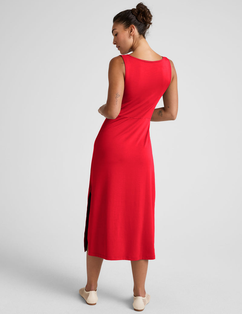 Rotation Side Twist Midi Dress