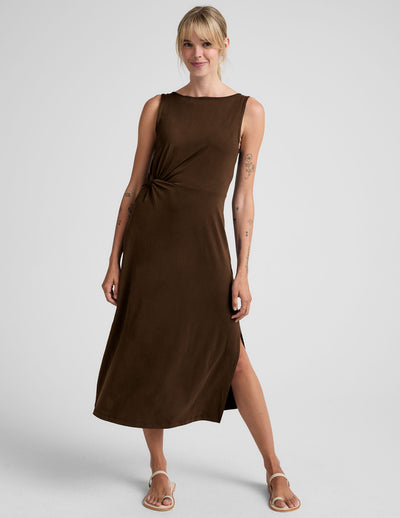 Rotation Side Twist Midi Dress