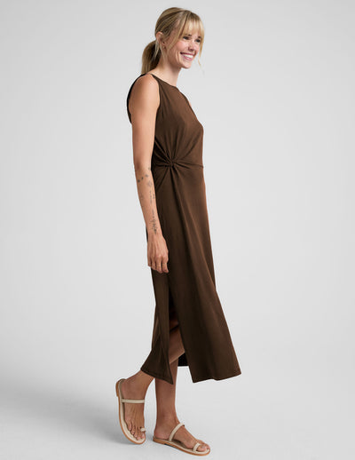 Rotation Side Twist Midi Dress