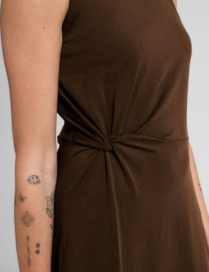 Beyond Yoga Rotation Side Twist Midi Dress | Espresso / S Beyond Yoga Rotation Side Twist Midi Dress | Espresso / S