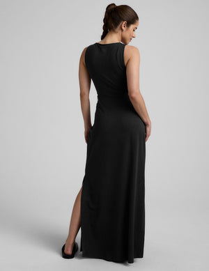 Beyond Yoga Women's Maxi Around The World Front Twist Dress Black / L Beyond Yoga Women's Maxi Around The World Front Twist Dress Black / L