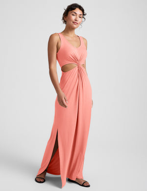 Beyond Yoga Maxi Around The World Front Twist Dress | Dreamsicle / XXS Beyond Yoga Maxi Around The World Front Twist Dress | Dreamsicle / XXS
