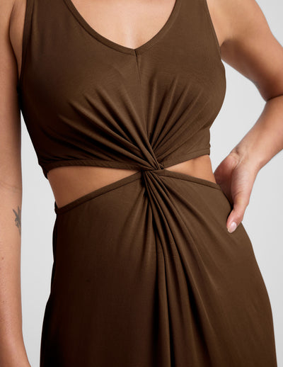 Maxi Around The World Front Twist Dress