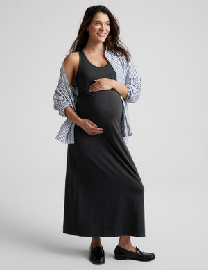 Beyond Yoga A Cut Above Racerback Maxi Dress | Black / XXS Beyond Yoga A Cut Above Racerback Maxi Dress | Black / XXS