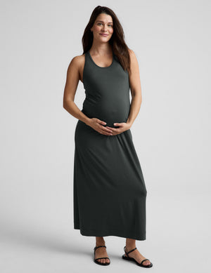 Beyond Yoga A Cut Above Racerback Maxi Dress | Slate Green / XXS Beyond Yoga A Cut Above Racerback Maxi Dress | Slate Green / XXS