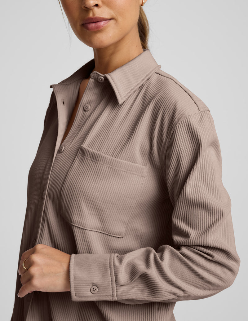 Breathe Easy Comfort Cord Button Up