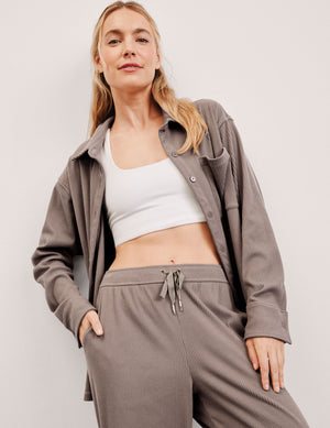 Breathe Easy Corduroy Button Front Shirt