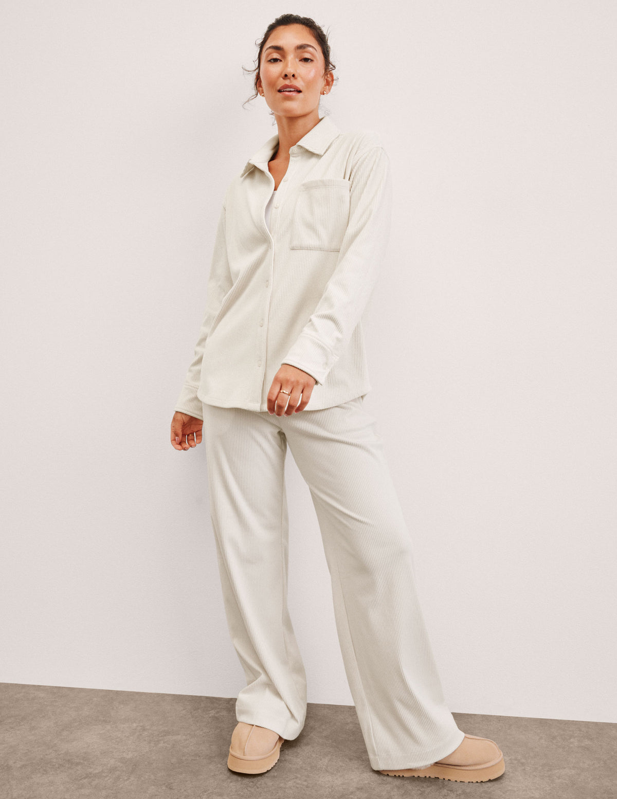 Breathe Easy Comfort Cord Button Up | Beyond Yoga