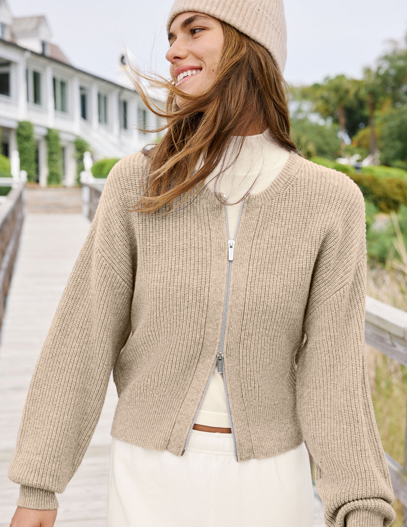 Two-Way Zip Cardigan