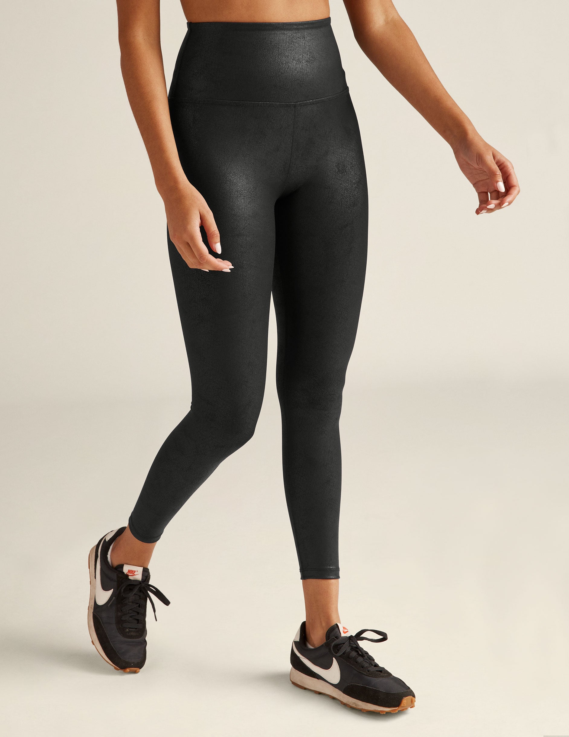 Leatherette High Waisted Midi Legging Beyond Yoga