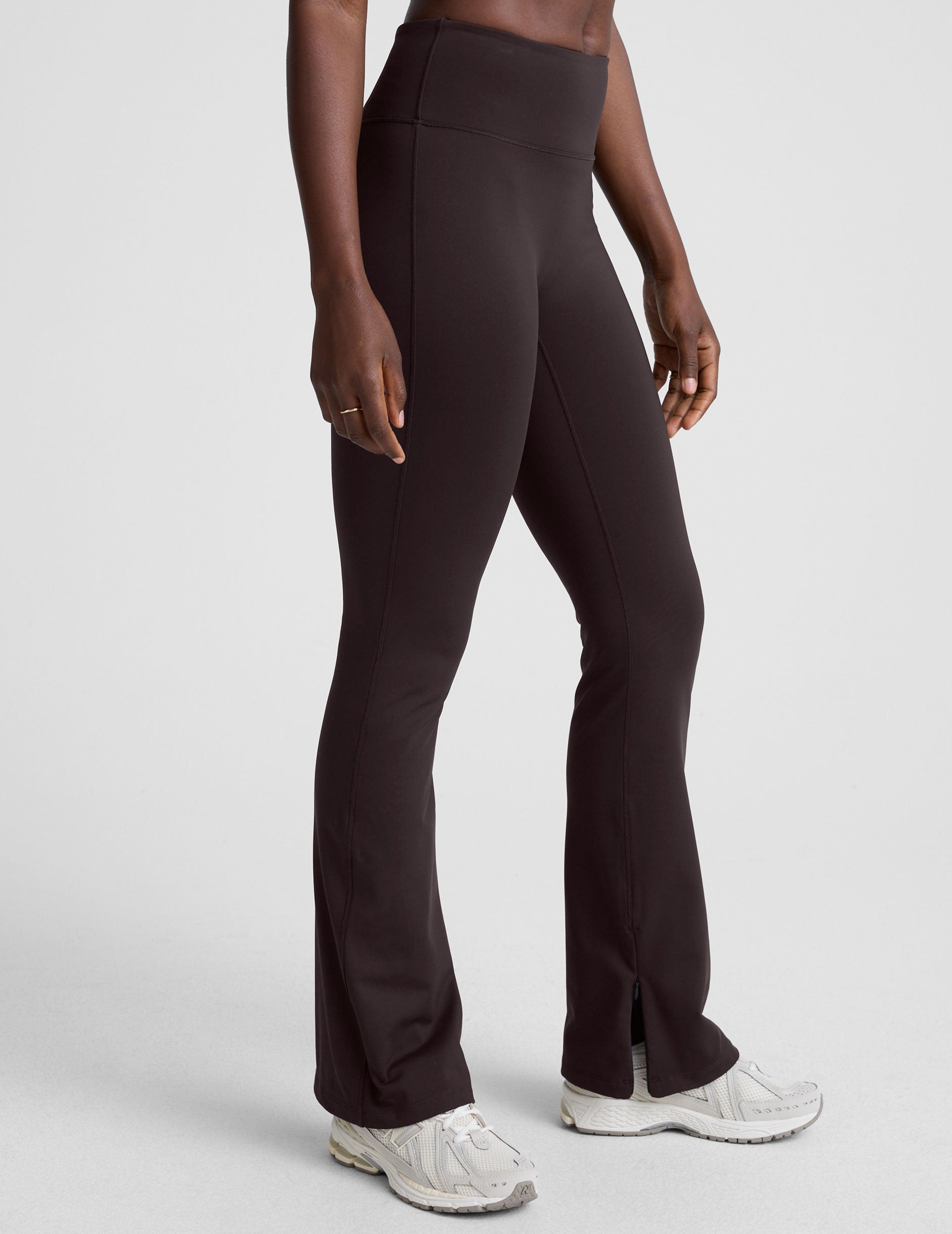 Easy Fleece Pants ダークブラウン　38 Women's High Waisted Bootcut Fleece Pants - Dark Chocolate
