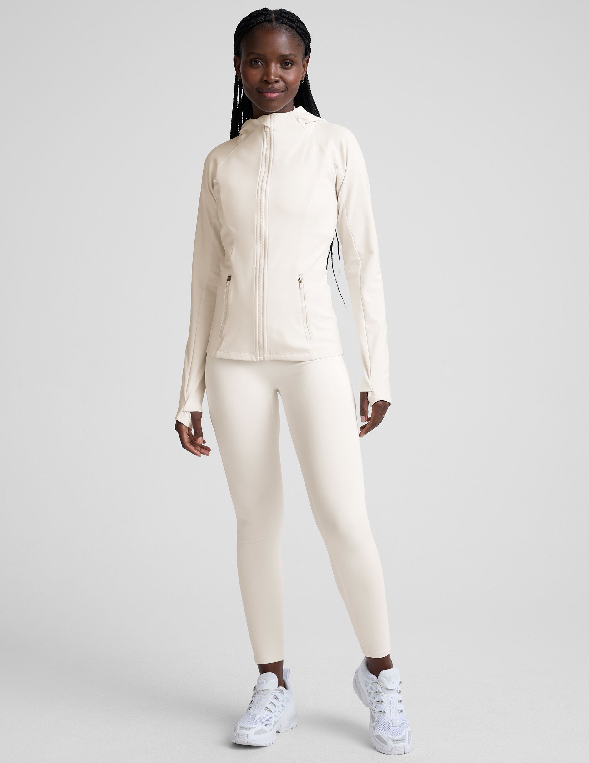 Pacer Fleece-Backed Full Zip Jacket | Beyond Yoga