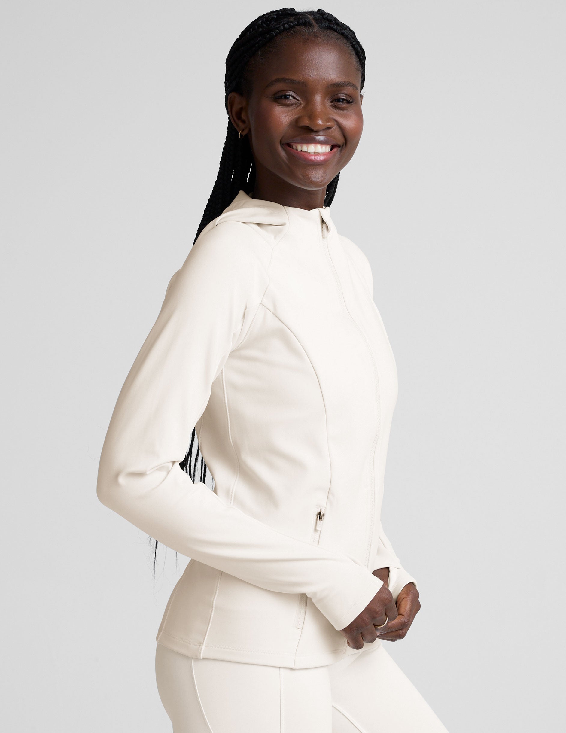 Pacer Fleece-Backed Full Zip Jacket | Beyond Yoga