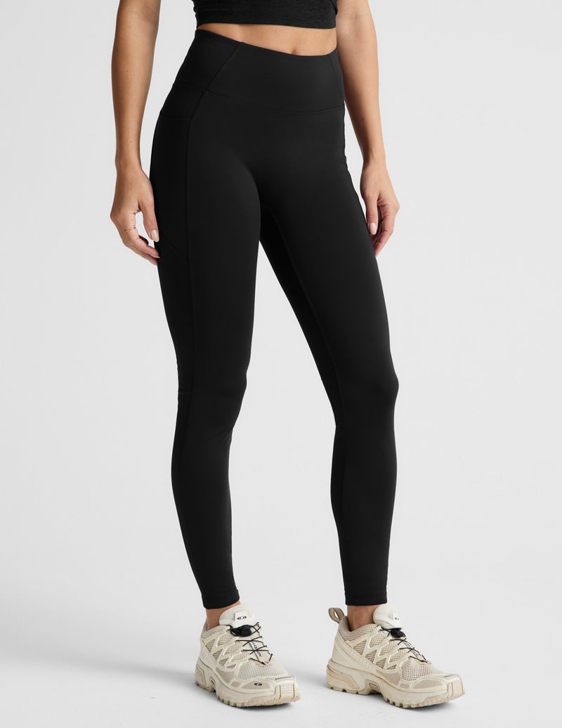 Pacer Fleece-Backed Zip Pocket Full Length Legging