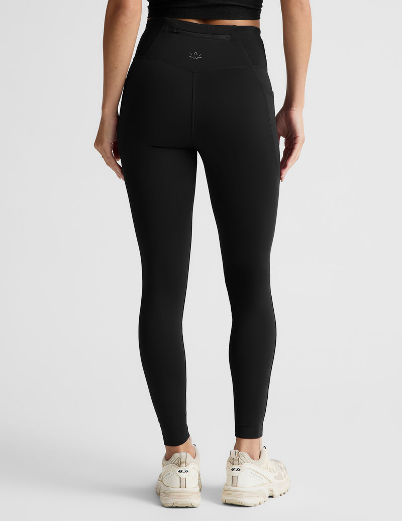 Pacer Fleece-Backed Zip Pocket Full Length Legging