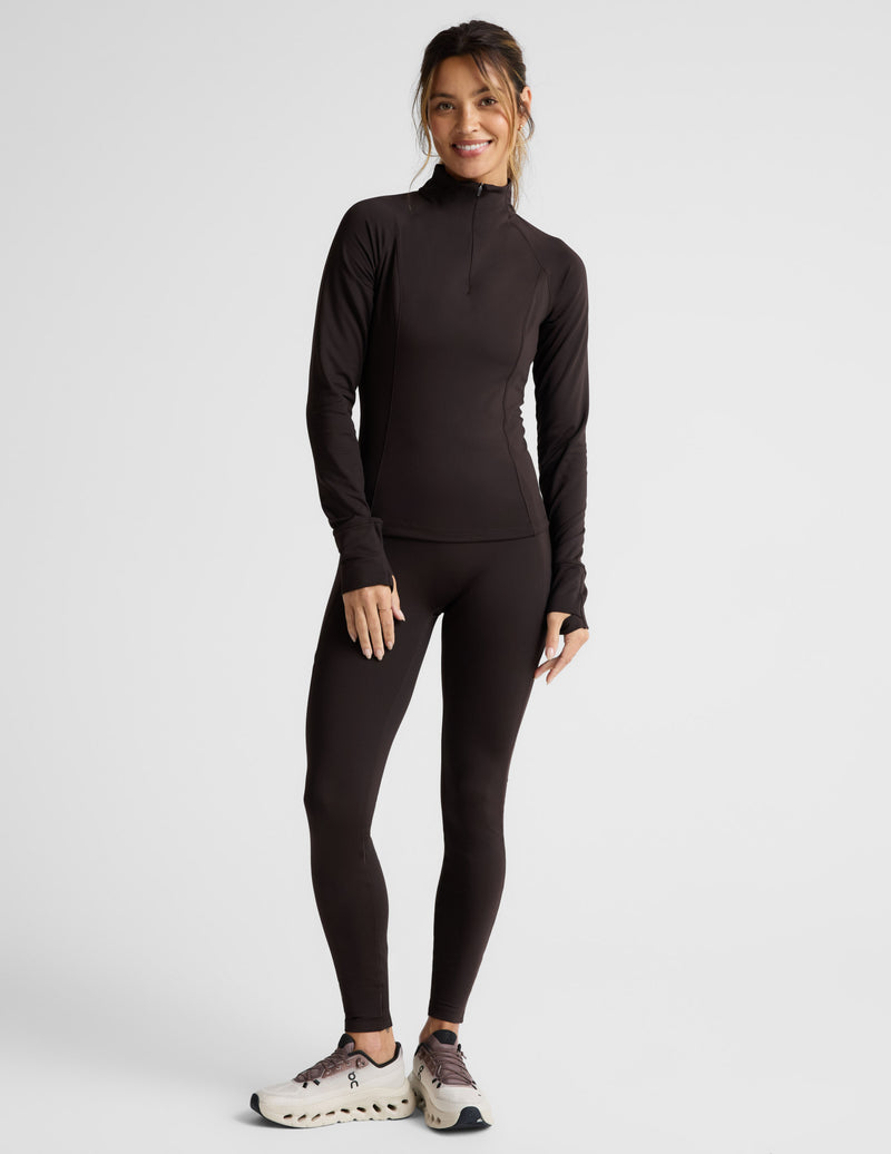 Pacer Fleece-Backed Zip Pocket Full Length Legging