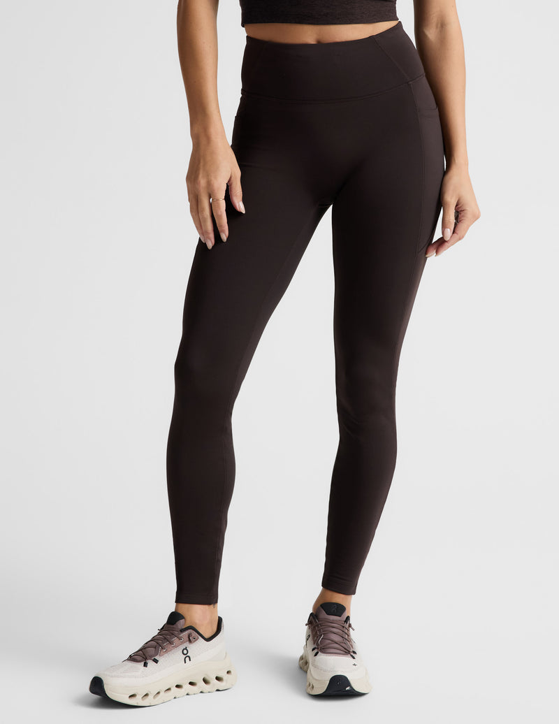 Pacer Fleece-Backed Zip Pocket Full Length Legging