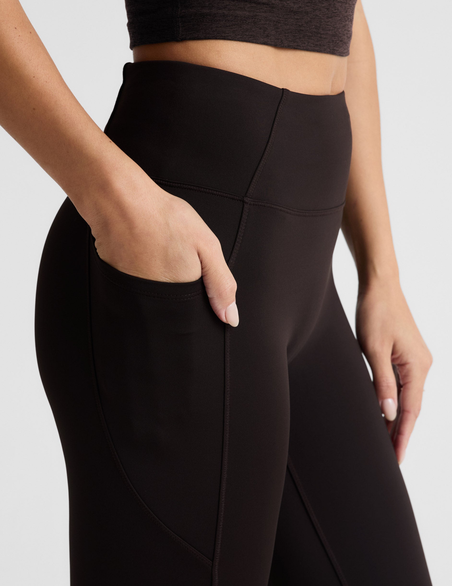 Pacer Fleece-Backed Zip Pocket Full Length Legging | Beyond Yoga